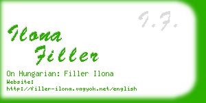 ilona filler business card